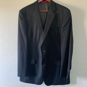 Men’s Macy’s Alfani Suit Black Pin Stripe Suit